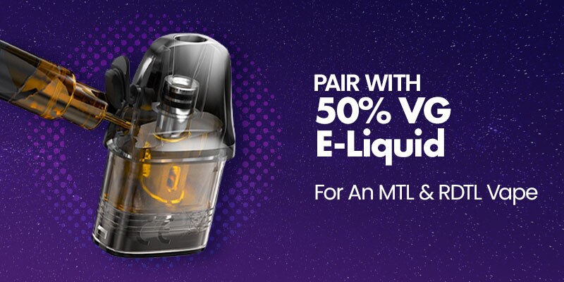 Lost Vape Galaxy S360 pairs with a 50% VG e-liquid