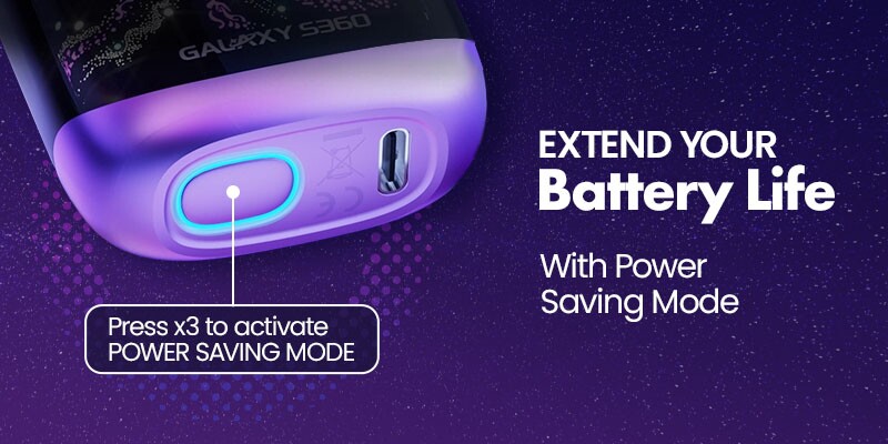 Lost Vape Galaxy S360 Power Saving Mode