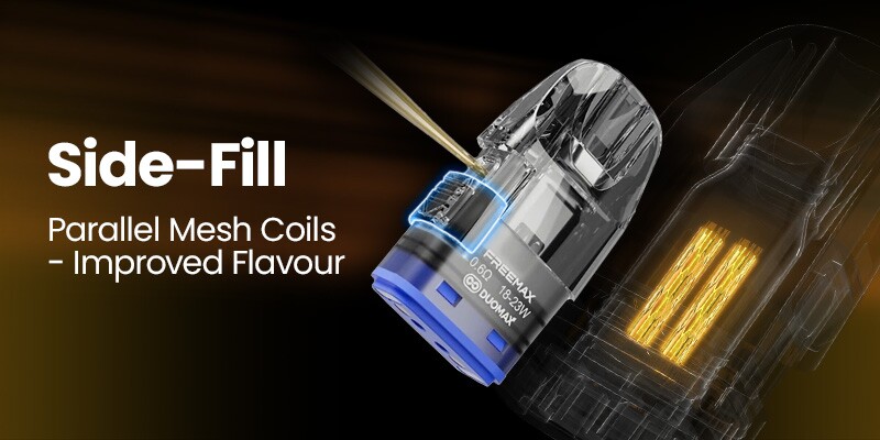 Freemax Rexa Replacement Pods, Side-Filling, Mesh Coil