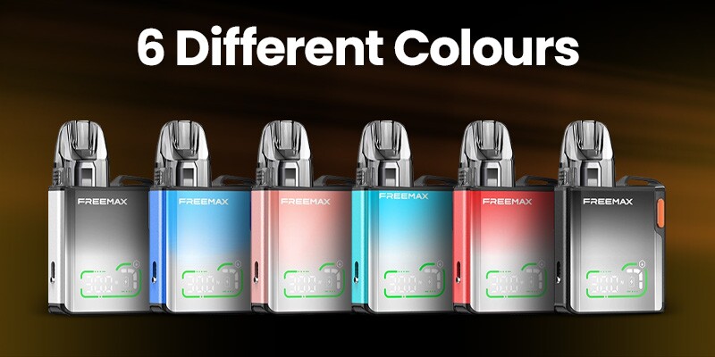 Freemax Rexa SQ in Black, Blue, Cyan, Red, Silver and Pink