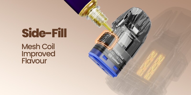 Freemax Rexa Replacement Pods, Side-Filling, Mesh Coil
