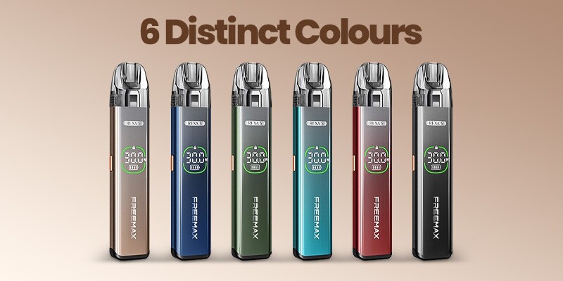 Freemax Rexa S in Black, Champagne, Olive Green, Blue, Cyan and Red