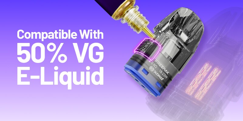 Freemax Rexa Smart, 0.6 Ohm Duomax Pod, Compatible with 50% VG