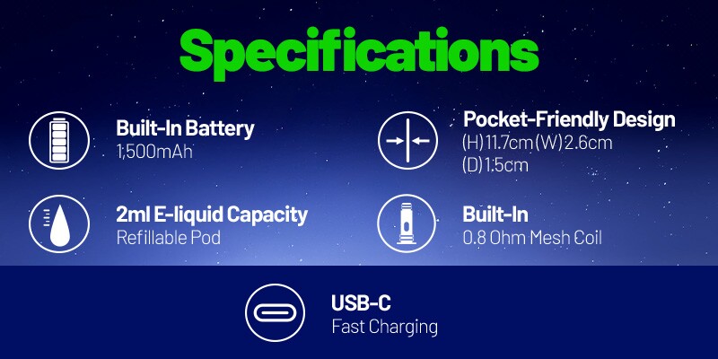Oxva Xlim Go 2 pod vape kit specs