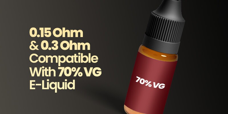 Voopoo Drag X3, Compatible With 70% VG E-Liquids