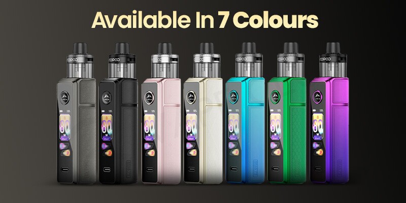 Grey Metal, Spray Black, Glow Pink, Champagne Golden, Sky Blue, Moss Green and Aurora Purple