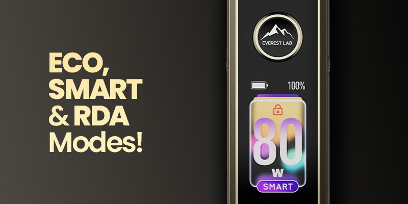 Voopoo Drag X3 Modes, Eco, RBA, Smart