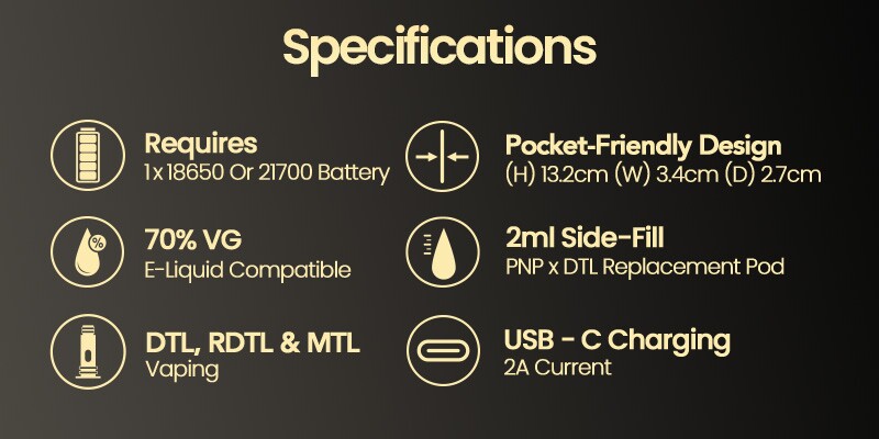 Voopoo Drag X3 Specs