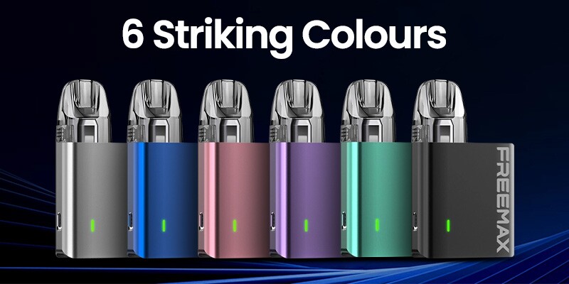 Freemax Rexa Nano in Black, Grey, Blue, Pink, Cyan and Purple