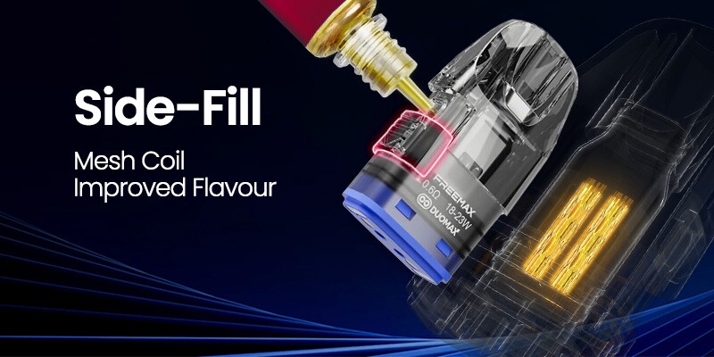 Freemax Duomax Replacement Pods, Side-Filling, Mesh Coil