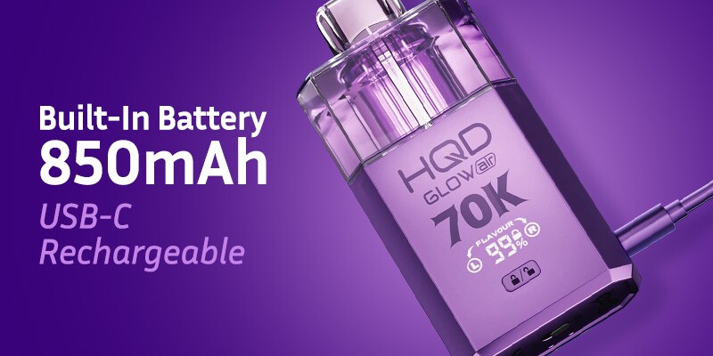 GQD Glow Air 70K battery specs