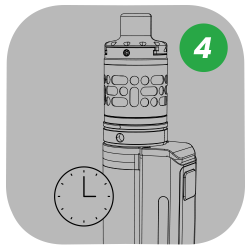 Press the activation button to vape