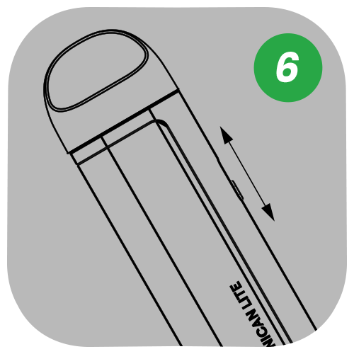 Adjust your inhale with the adjustable airflow slider