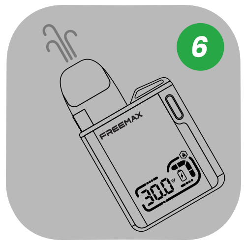 Puff on the mouthpiece to vape