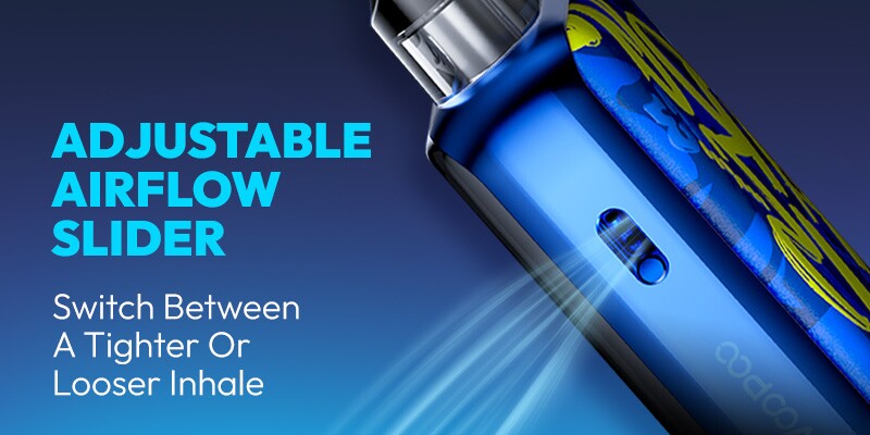 The Argus P3 has an adjustable airflow slider