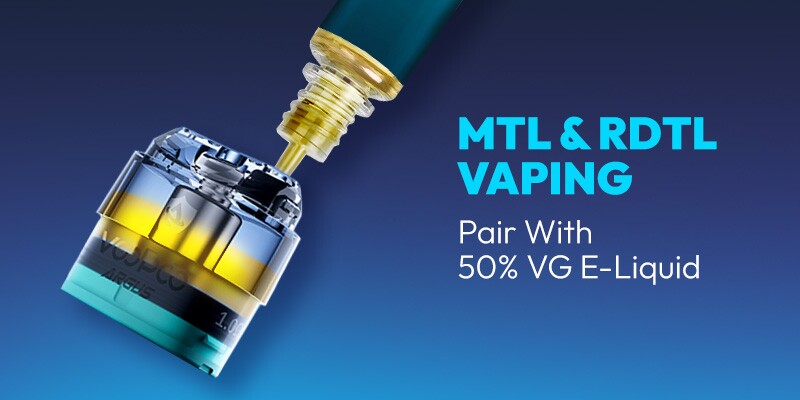 The Argus P3 vape kit pairs best with 50% VG E-liquid