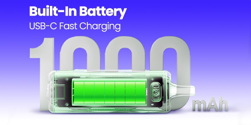 Lost Mary Pureview has a built-in 1000mAh battery