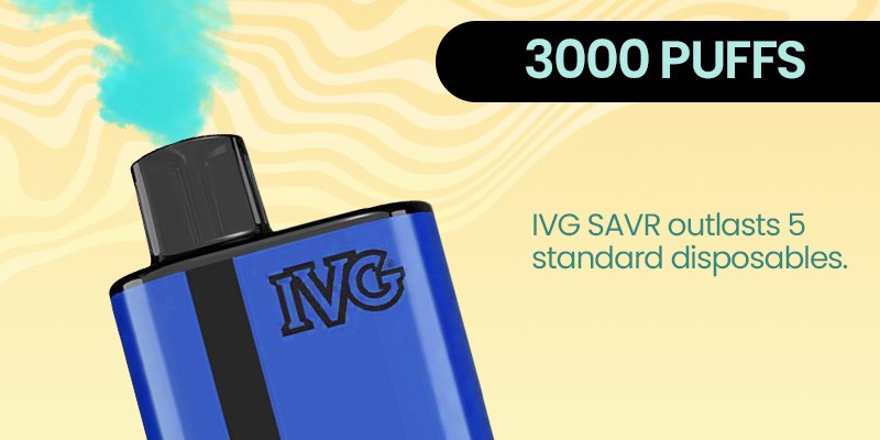 IVG SAVR, 3000 puff count, discreet MTL vaping