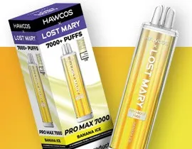 Hawcos x Lost Mary Promax 7000 Banana Ice Flavour