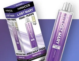 Hawcos x Lost Mary Promax 7000 Grape Ice Flavour