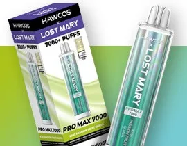 Hawcos x Lost Mary Promax 7000 Kiwi Passion Fruit Guava Flavour