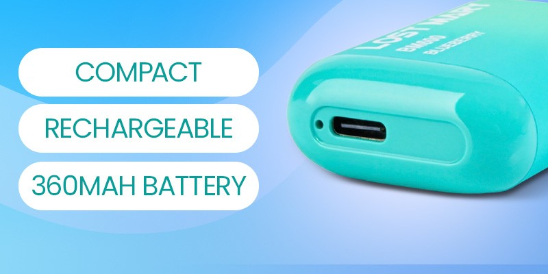 Lost Mary BM600 Pod Kit, 360mAh Rechargeable Battery, USB-C Charging