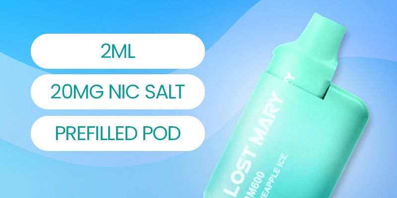 Lost Mary BM600 Pod Kit, Replaceable Pods, 20mg Nic Salt E-Liquid