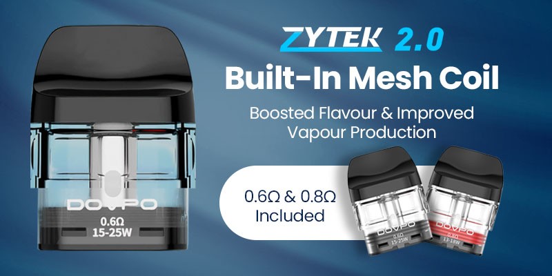 2ml Refillable Zytek 2.0 Pod, Mesh Coil