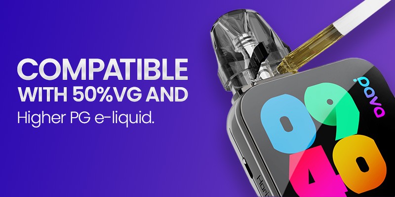 Pava Horiz Ultra, 0.6 Ohm, 0.8 Ohm, compatible with 50% VG and High PG e-liquid