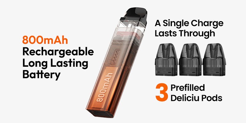 Deliciu Mate, 800mAh Built-In Battery