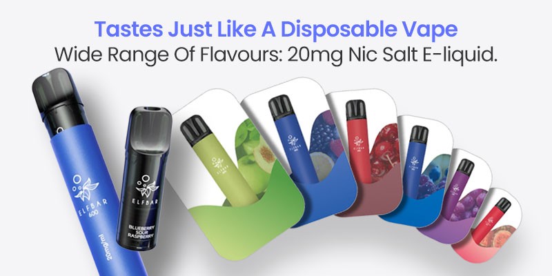 The Elf Bar 600 prefilled pods contain 20mg nic salt e-liquid
