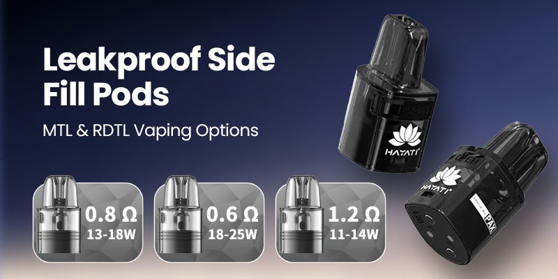 Hayati X4 Side-Fill Pods, Multiple Resistances