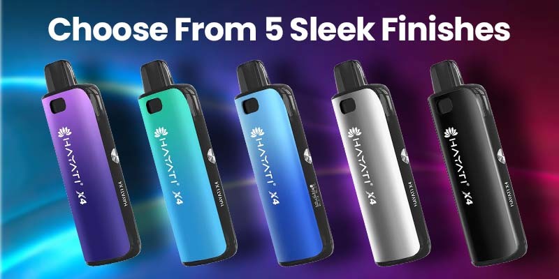 Hayati X4 in Aurora Green, Midnight Grey, Misty Purple, Stormy Black and Torrential Blue