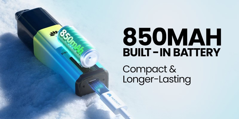 Hayati Pro Max Plus, 850mAh Built-In Battery, Longer-Lasting Device