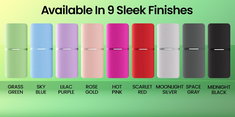 Argus G3 Mini Colours, Sky Blue, Grass Green, Midnight Black, Space Grey, Moonlight Silver, Scarlet Red, Rose Gold, Lilac Purple, Hot Pink