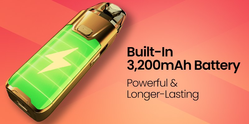 Luxe XR Max 2, 3200mAh Built-In Battery, USB-C Rechargeable