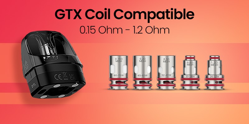 Vaporesso Luxe XR Max 2 Device, GTX Coils, 0.15 - 1.2 Ohms