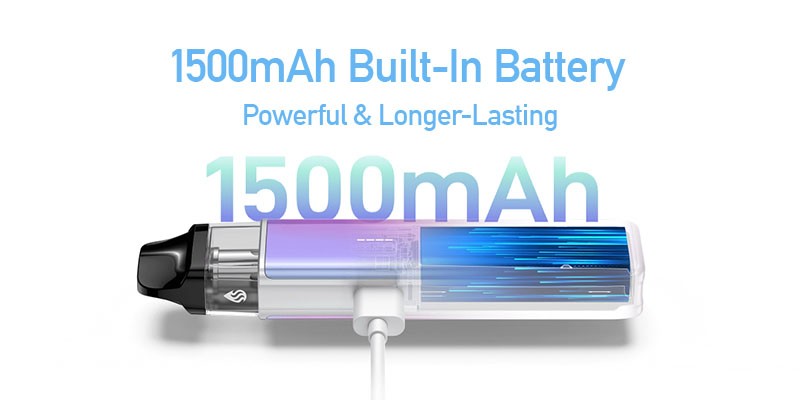 Xros 5, 1500mAh Built-In Battery, USB-C Rechargeable
