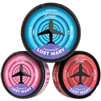 Lost Mary Airplane Mode nic pouch range illustration