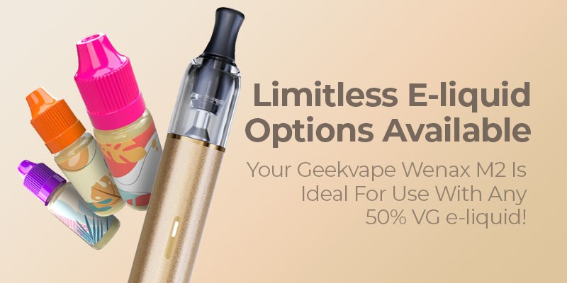 Geekvape Wenax M2, Compatible With 50% VG E-Liquid, Smooth & Flavourful Vaping