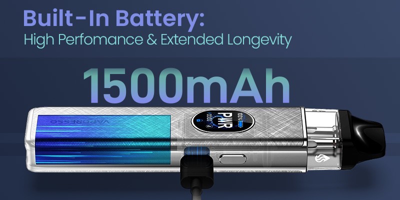 Xros 5, 1500mAh Built-In Battery, USB-C Rechargeable