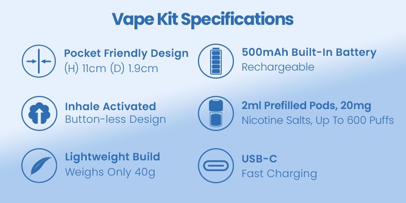 Hawcos x Lost Mary Crystal Pro pod vape kit specs