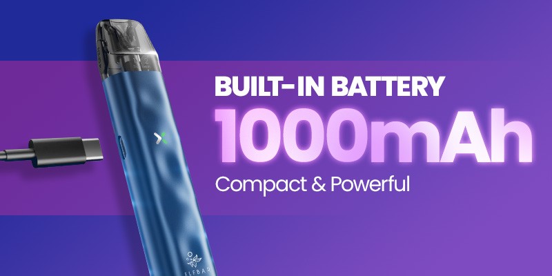 Elfx Mini, 1000mAh Built-In Battery