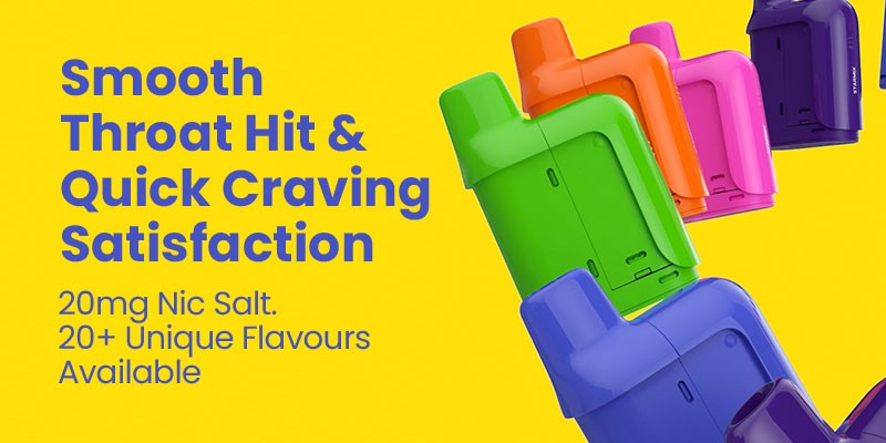 Pixl 8000, 20mg Nic Salt, Smooth Throat Hit, Faster Craving Satisfaction