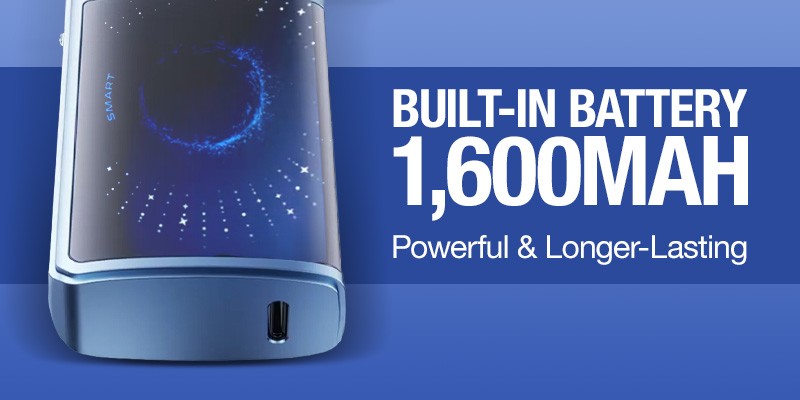 Digi Q Vista, 1600mAh Built-In Battery, USB-C Rechargeable