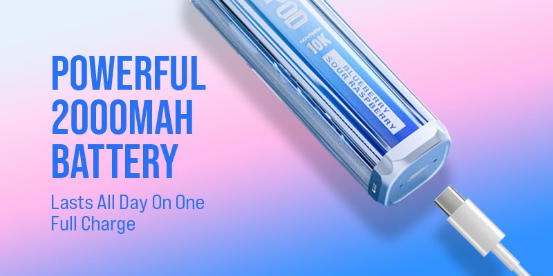 Novamax 10K, 2000mAh Built-In Battery, USB-C Charging