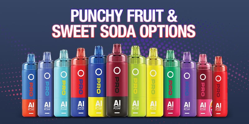 Insta O Pro, Fruit & Soda Flavours