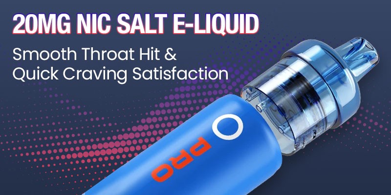 Insta O Pro, 20mg Nic Salt, Smooth Throat Hit, Fast Craving Satisfaction