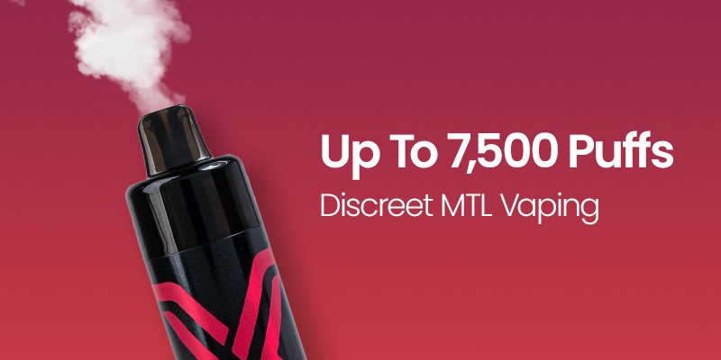 Ayce X, 7500 puff count, discreet MTL vaping