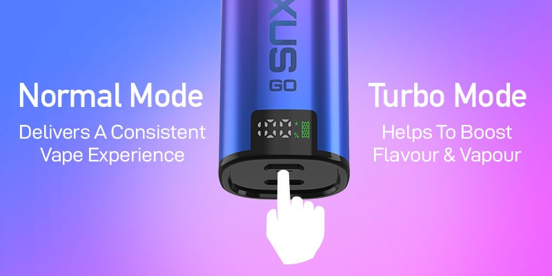 Hexus Go Pod Kit, Normal And Turbo Modes